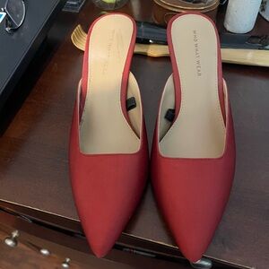 Who What Wear Scarlet Red Mules